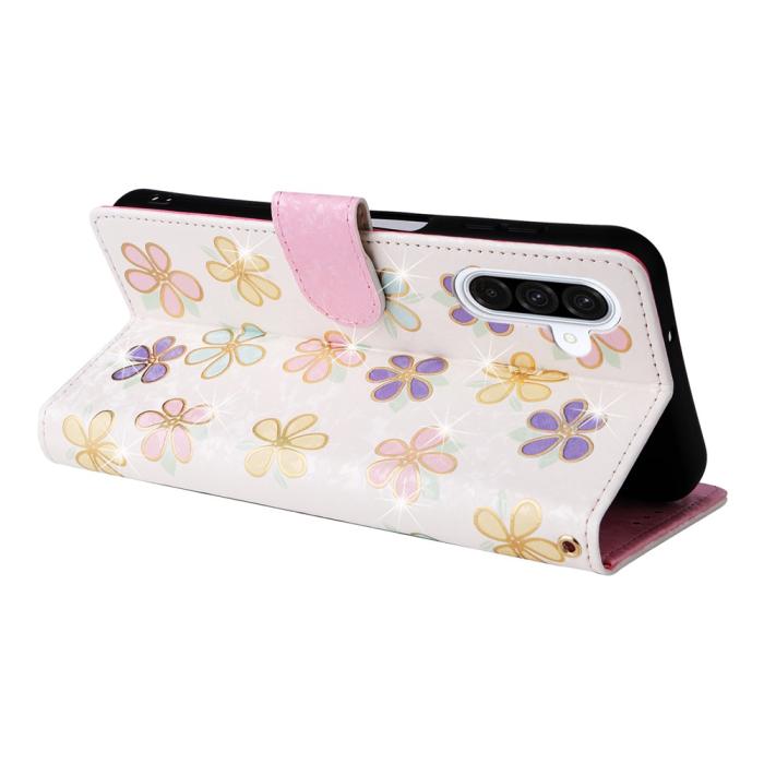 Bild 4, Samsung Galaxy A17 Fodral RFID Läder Färgglada Blommor