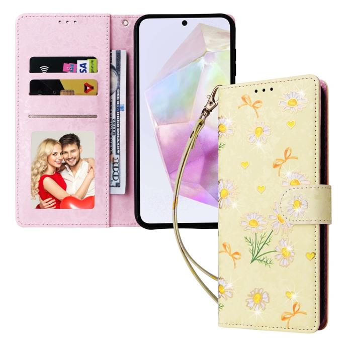 Bild 5, Samsung Galaxy A17 Fodral RFID Läder Yellow Daisy