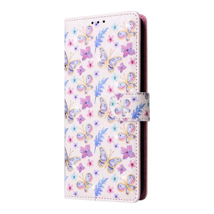 Bild 6, Samsung Galaxy A17 Fodral RFID Läder Fjärilar / Blommor