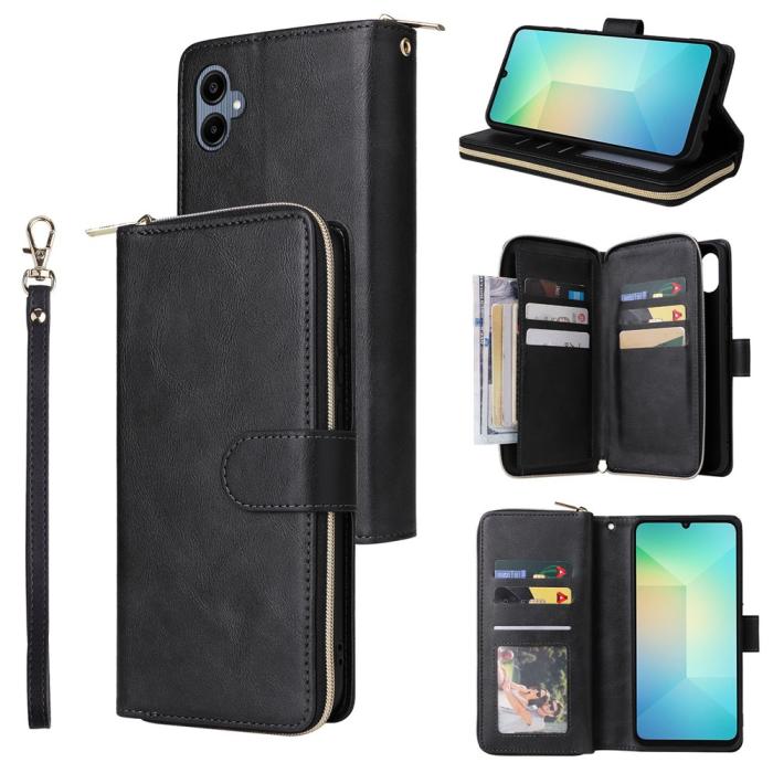 Bild 1, Samsung Galaxy A07 Fodral Multifunktionellt Läder Svart