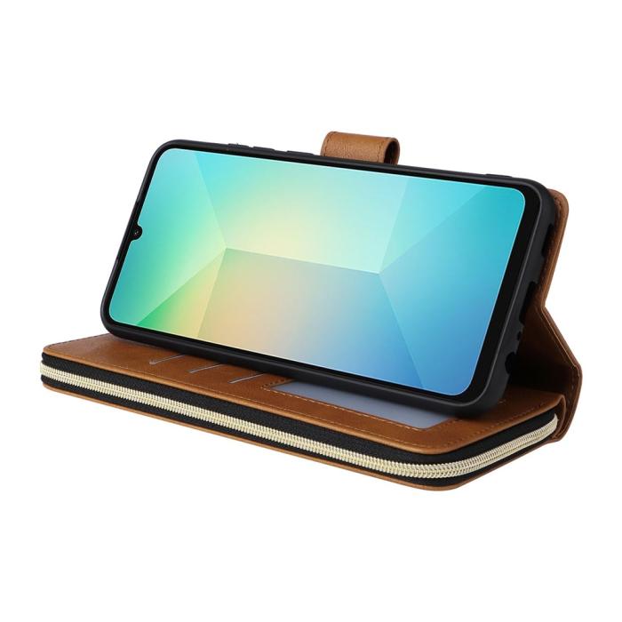 Bild 4, Samsung Galaxy A07 Fodral Multifunktionellt Läder Brun