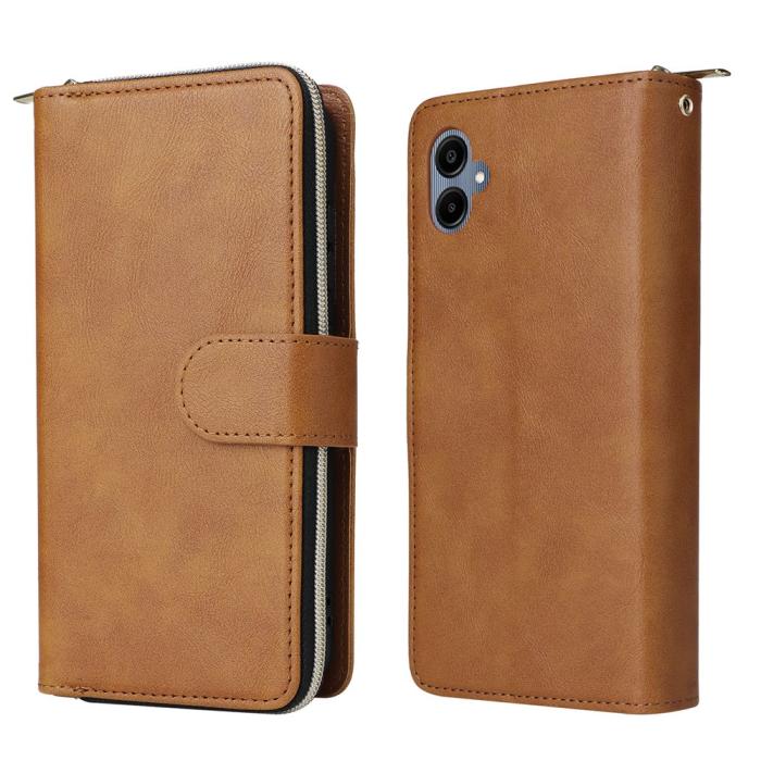 Bild 6, Samsung Galaxy A07 Fodral Multifunktionellt Läder Brun