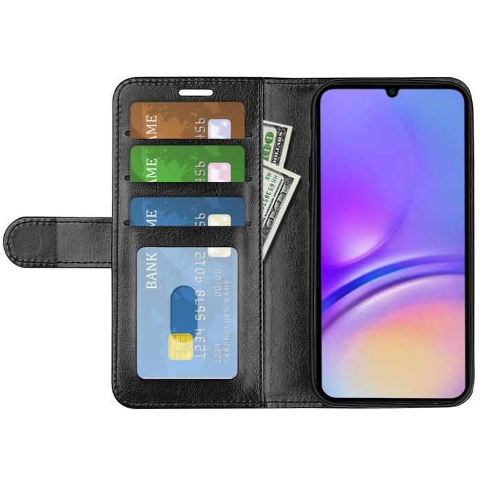 Bild 5, Samsung Galaxy A07 Fodral Crazy Horse Läder Svart