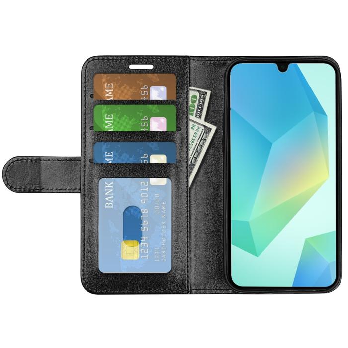 Bild 5, Samsung Galaxy A17 Fodral Crazy Horse Läder Svart