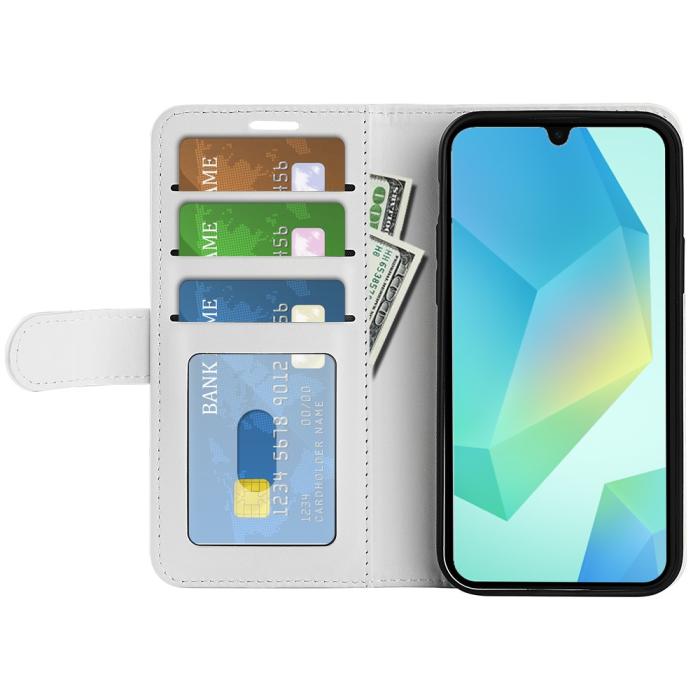 Bild 5, Samsung Galaxy A17 Fodral Crazy Horse Läder Vit