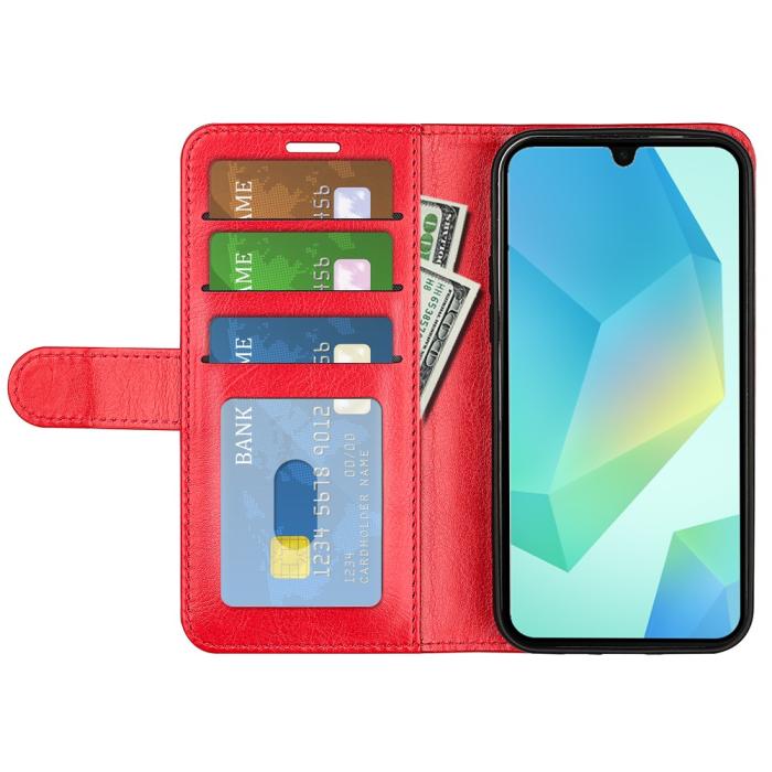 Bild 5, Samsung Galaxy A17 Fodral Crazy Horse Läder Röd