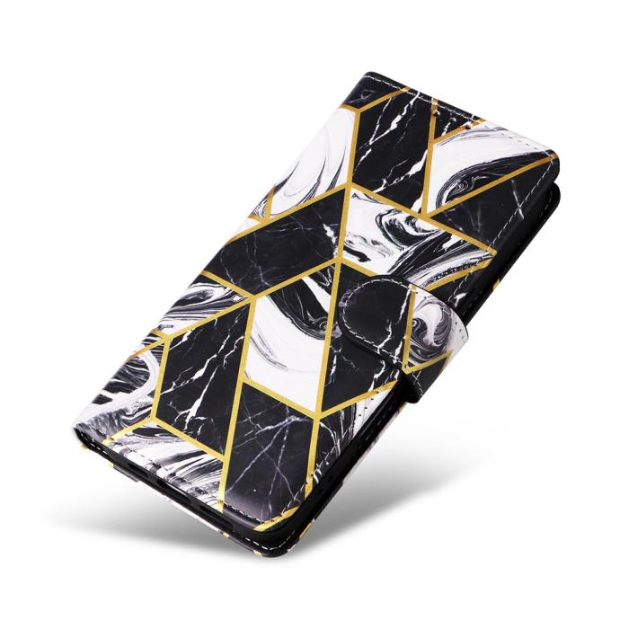 Bild 5, Samsung Galaxy A07 Fodral Läder Marmor Svart