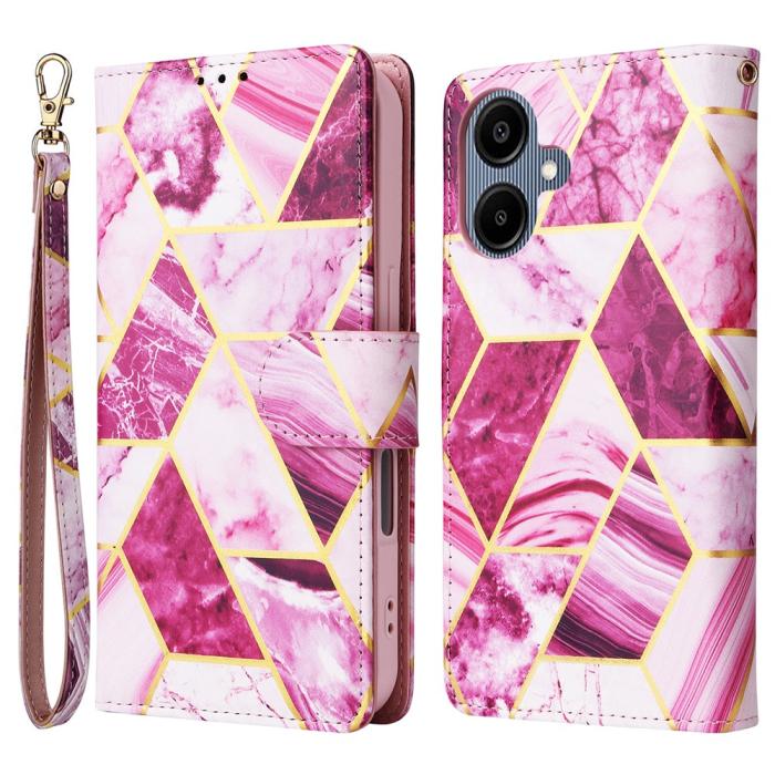 Bild 1, Samsung Galaxy A07 Fodral Läder Marmor Lila