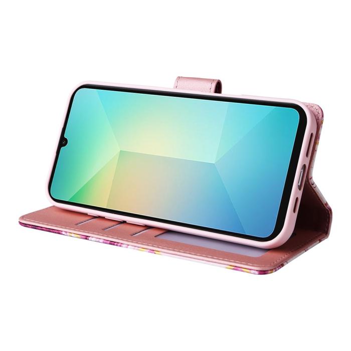 Bild 3, Samsung Galaxy A07 Fodral Läder Marmor Lila