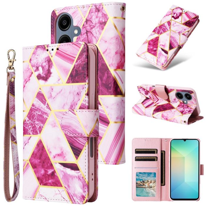 Bild 6, Samsung Galaxy A07 Fodral Läder Marmor Lila