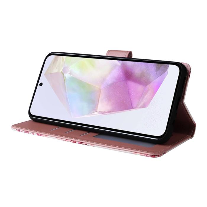Bild 3, Samsung Galaxy A17/5G / A26 Fodral Läder Marmor Rosa