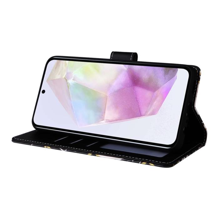 Bild 3, Samsung Galaxy A17/5G / A26 Fodral Läder Marmor Svart
