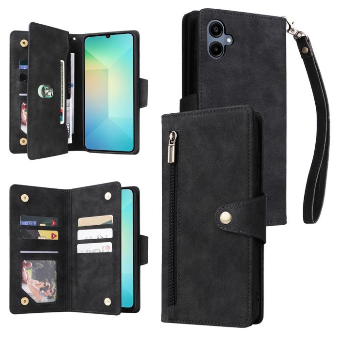 Bild 1, Samsung Galaxy A07 Fodral Multifunktionellt Läder Svart