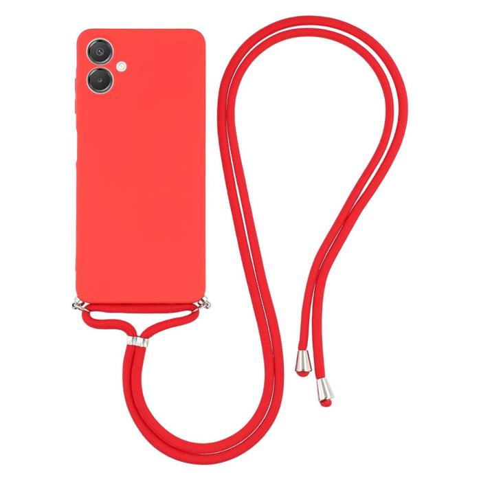 Bild 1, Samsung Galaxy A07 Skal TPU Med Mobilsnöre Röd