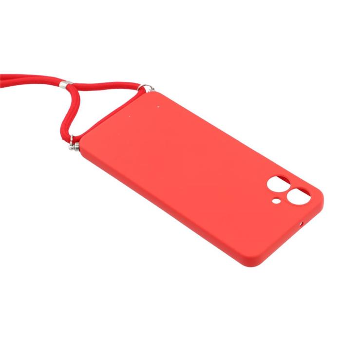 Bild 4, Samsung Galaxy A07 Skal TPU Med Mobilsnöre Röd