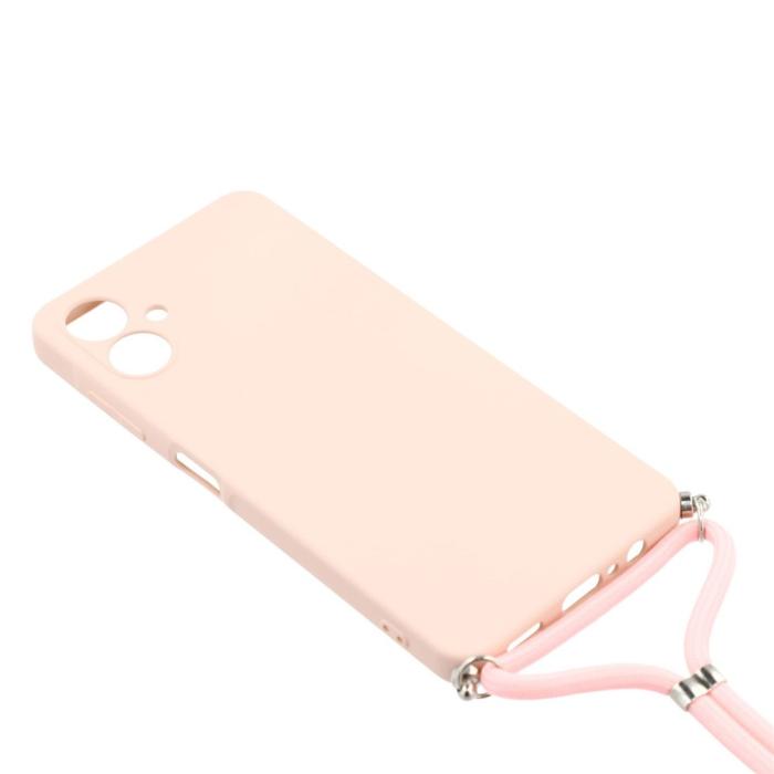 Bild 3, Samsung Galaxy A07 Skal TPU Med Mobilsnöre Rosa