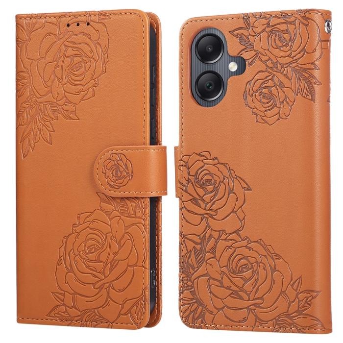Bild 1, Samsung Galaxy A07 Fodral Med Tryck Blommor Brun