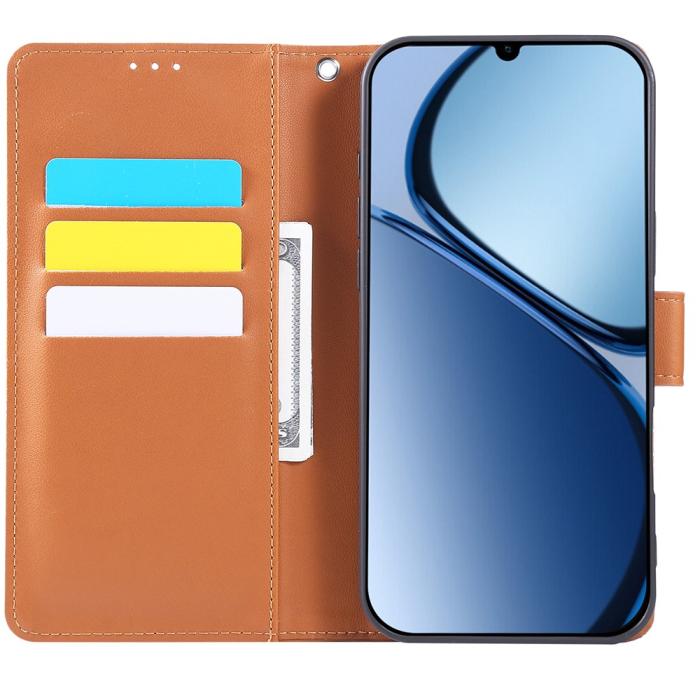 Bild 2, Samsung Galaxy A07 Fodral Med Tryck Blommor Brun