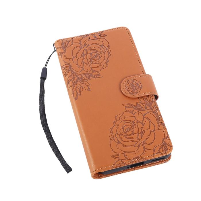 Bild 5, Samsung Galaxy A07 Fodral Med Tryck Blommor Brun