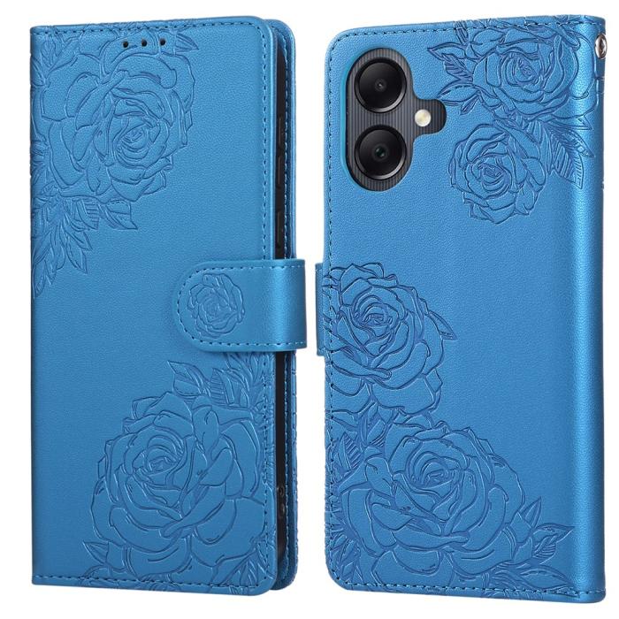 Bild 1, Samsung Galaxy A07 Fodral Med Tryck Blommor Blå