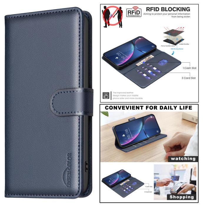 Bild 4, Samsung Galaxy S25 FE Fodral RFID Läder Blå