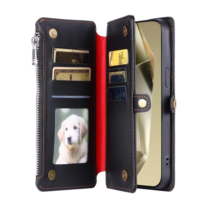 Bild 3, Samsung Galaxy S25 FE Fodral Multifunktionellt Läder Svart