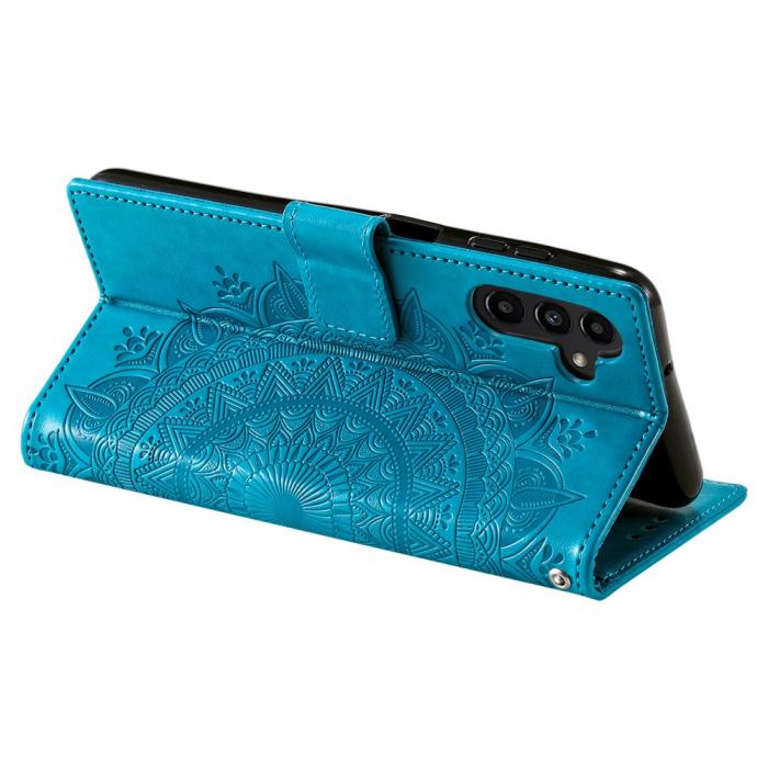 Bild 4, Samsung Galaxy S25 FE Fodral Mandala Läder Blå