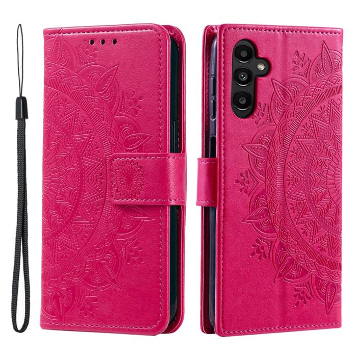 Bild 1, Samsung Galaxy S25 FE Fodral Mandala Läder Rosa