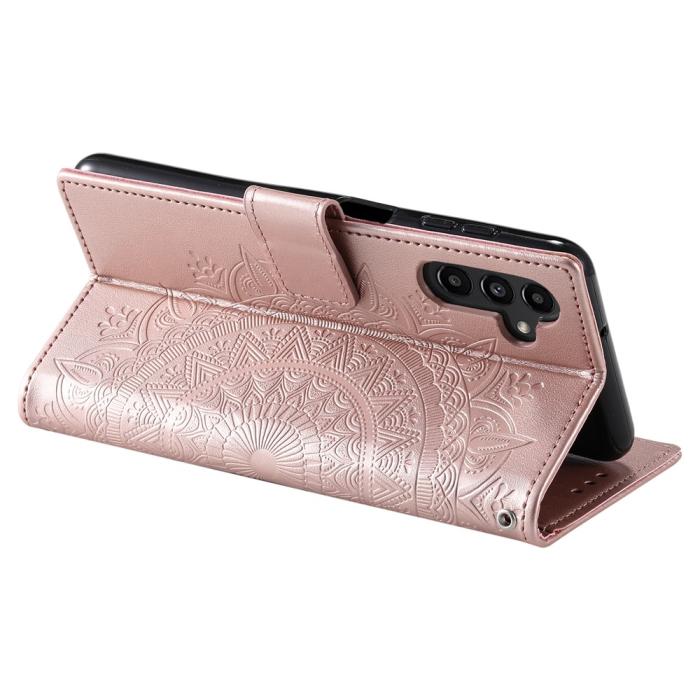 Bild 4, Samsung Galaxy S25 FE Fodral Mandala Läder Roséguld