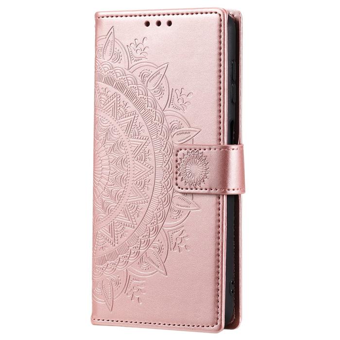 Bild 5, Samsung Galaxy S25 FE Fodral Mandala Läder Roséguld