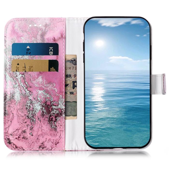 Bild 2, Samsung Galaxy S25 FE Fodral Med Tryck Rosa Marmor