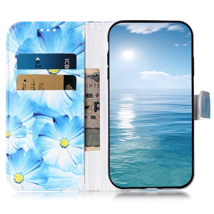 Bild 2, Samsung Galaxy S25 FE Fodral Med Tryck Blå Blommor