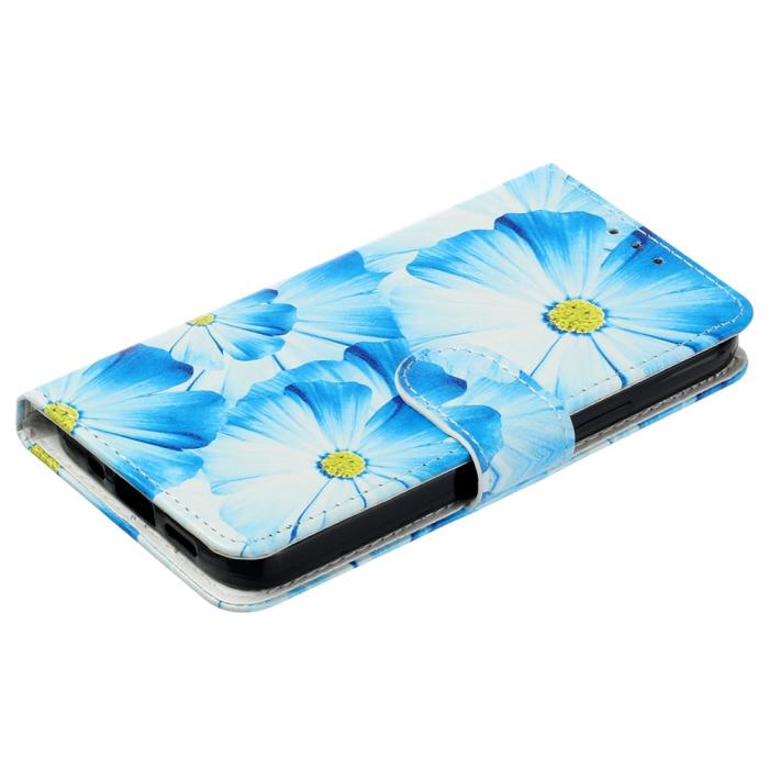 Bild 4, Samsung Galaxy S25 FE Fodral Med Tryck Blå Blommor