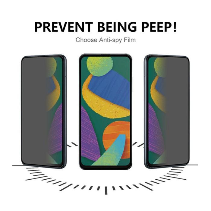 Bild 3, Samsung Galaxy A07 Skärmskydd Heltäckande Härdat Glas Privacy