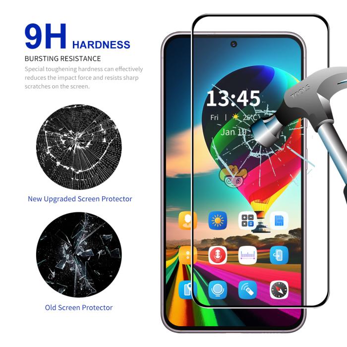 Bild 3, ENKAY Galaxy S25 FE 2-PACK Skärmskydd Heltäckande Härdat Glas