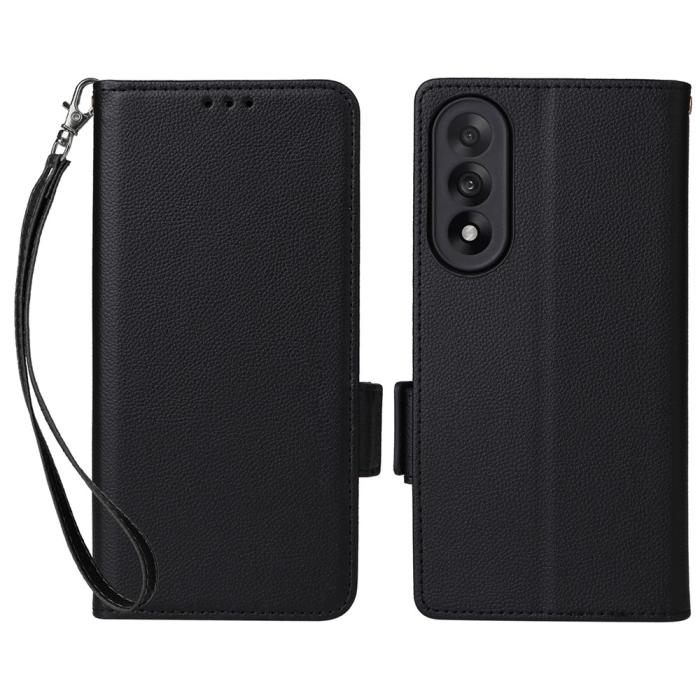 Bild 1, OnePlus Nord 5 5G Fodral Litchi Läder Svart