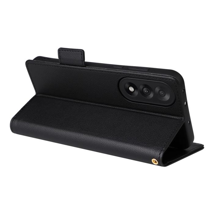 Bild 4, OnePlus Nord 5 5G Fodral Litchi Läder Svart