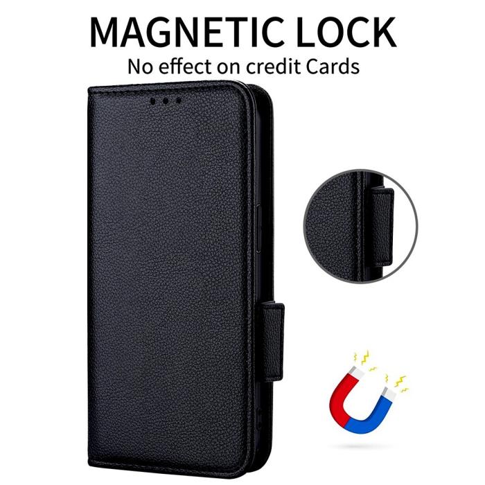 Bild 5, OnePlus Nord 5 5G Fodral Litchi Läder Svart