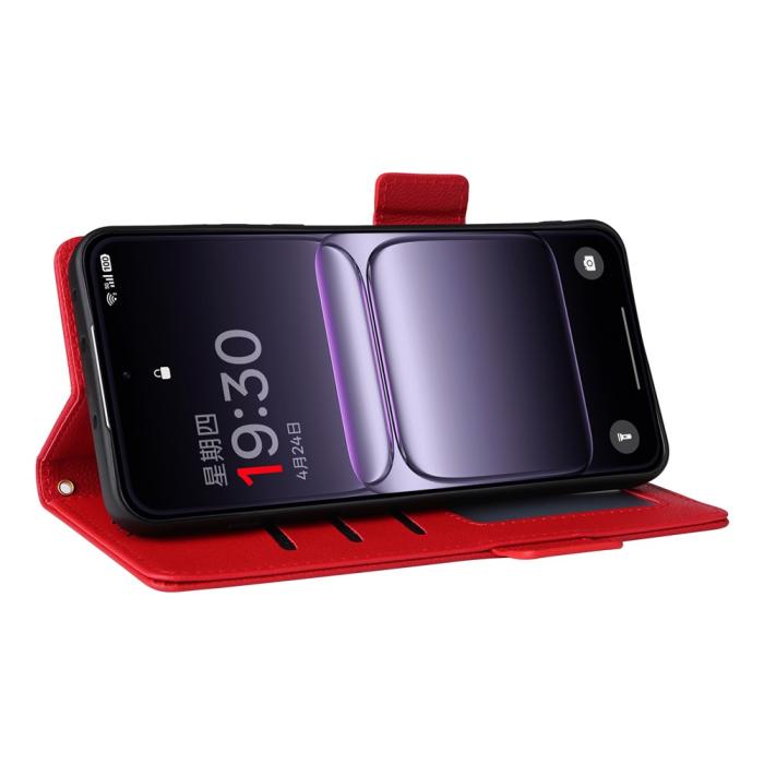 Bild 3, OnePlus Nord 5 5G Fodral Litchi Läder Röd