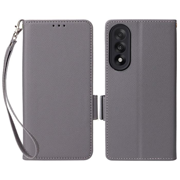 Bild 1, OnePlus Nord 5 5G Fodral Litchi Läder Grå
