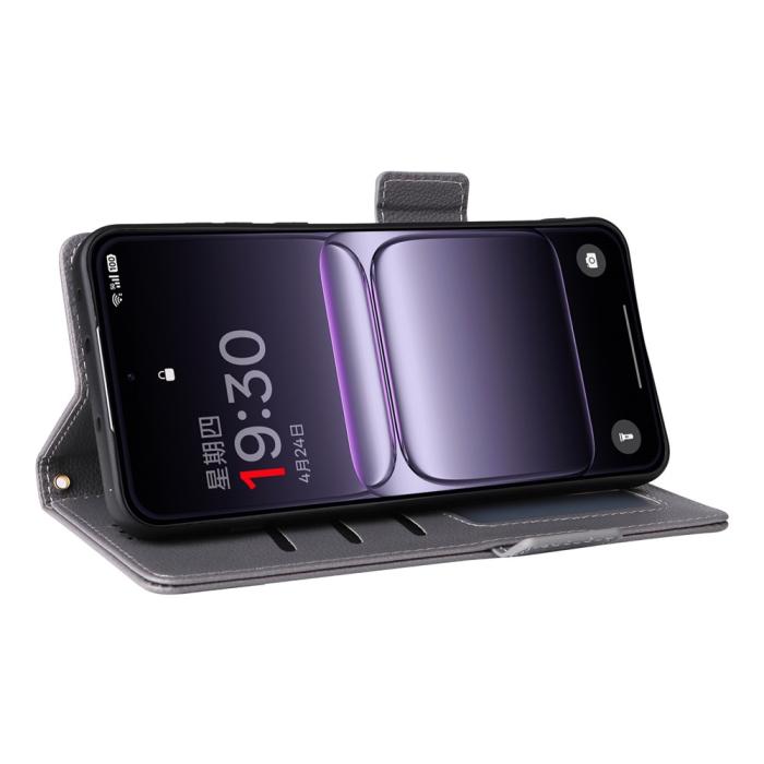 Bild 3, OnePlus Nord 5 5G Fodral Litchi Läder Grå