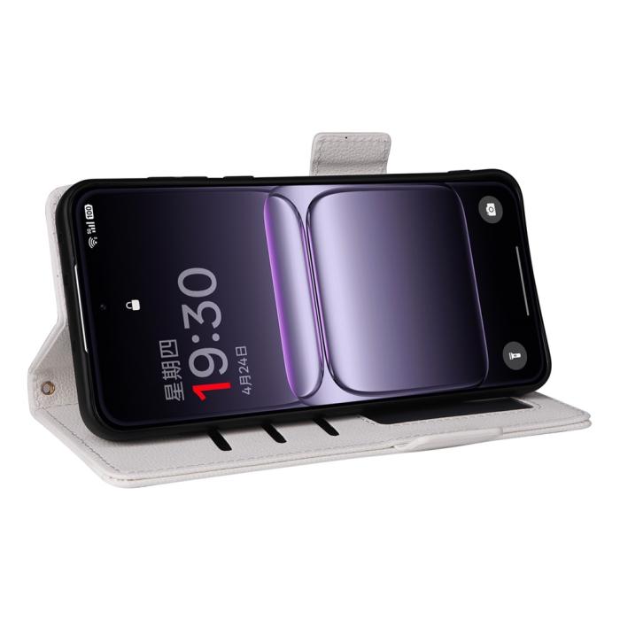 Bild 3, OnePlus Nord 5 5G Fodral Litchi Läder Vit