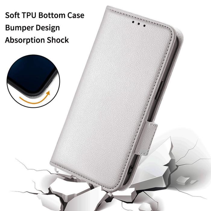 Bild 5, OnePlus Nord 5 5G Fodral Litchi Läder Vit
