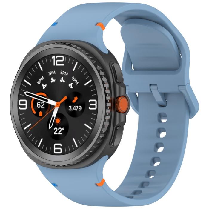 Bild 2, Galaxy Watch 8 46/44/40 mm Klockarmband Silkon Blå