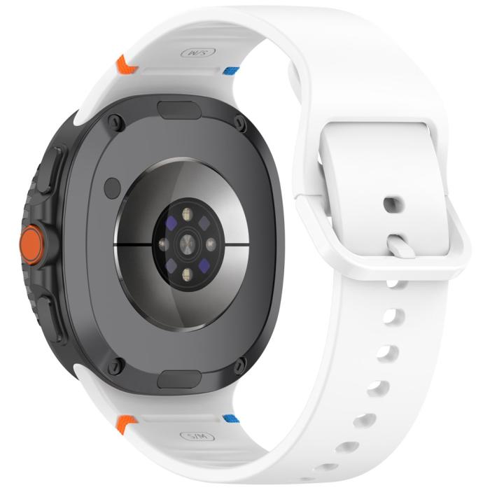 Bild 1, Galaxy Watch 8 46/44/40 mm Klockarmband Silkon Vit