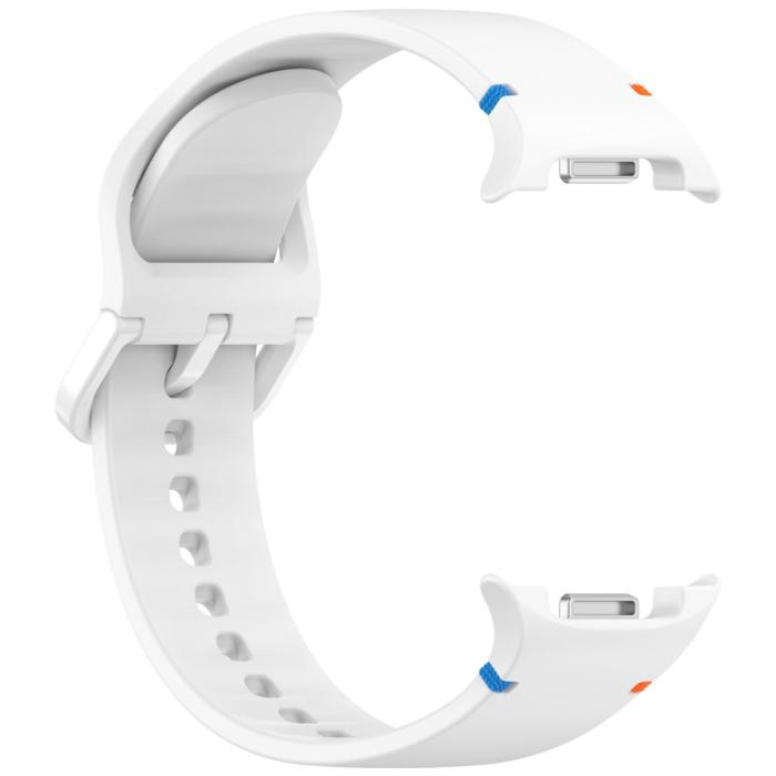 Bild 4, Galaxy Watch 8 46/44/40 mm Klockarmband Silkon Vit