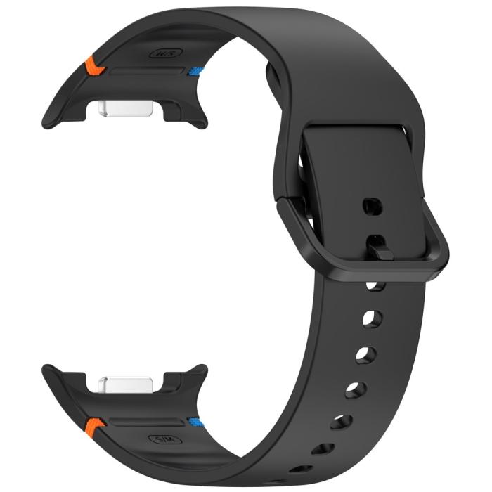 Bild 3, Galaxy Watch 8 46/44/40 mm Klockarmband Silkon Svart