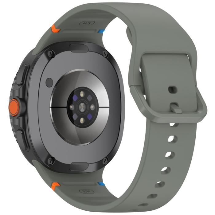 Bild 1, Galaxy Watch 8 46/44/40 mm Klockarmband Silkon Militär Grön