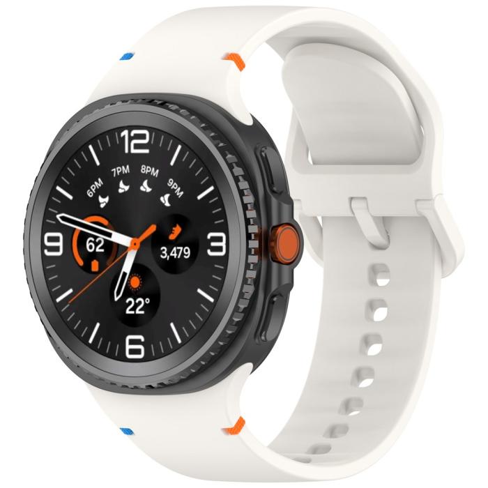Bild 2, Galaxy Watch 8 46/44/40 mm Klockarmband Silkon Beige