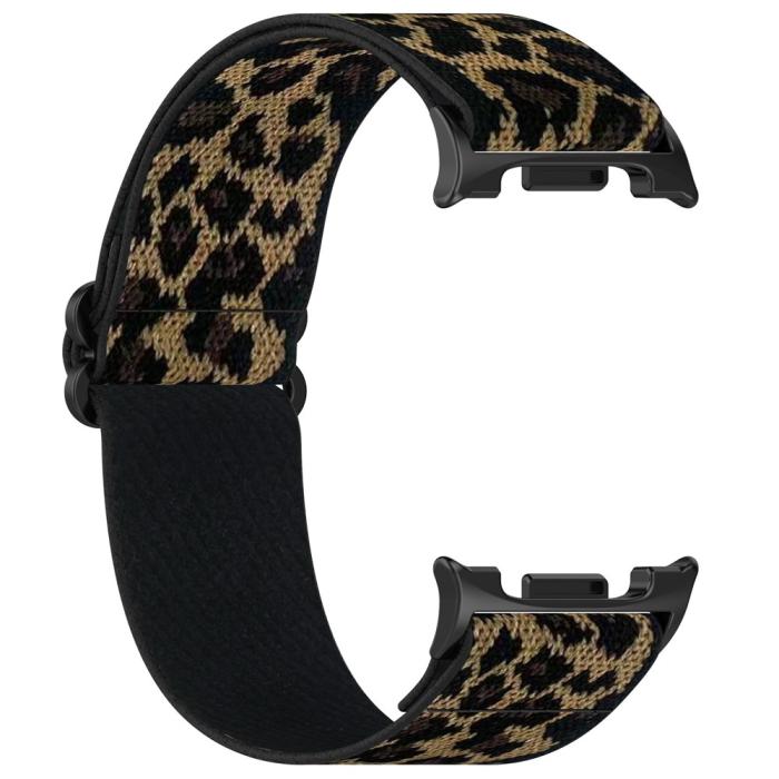 Bild 2, Galaxy Watch 8 46/44/40 mm Armband Justerbart Nylon Leopard